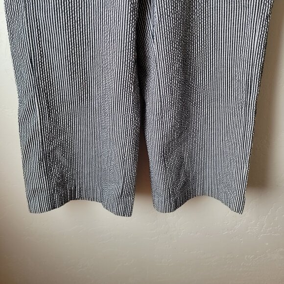 Ann Taylor Striped Wide Leg Cropped Pants - Picture 9 of 9